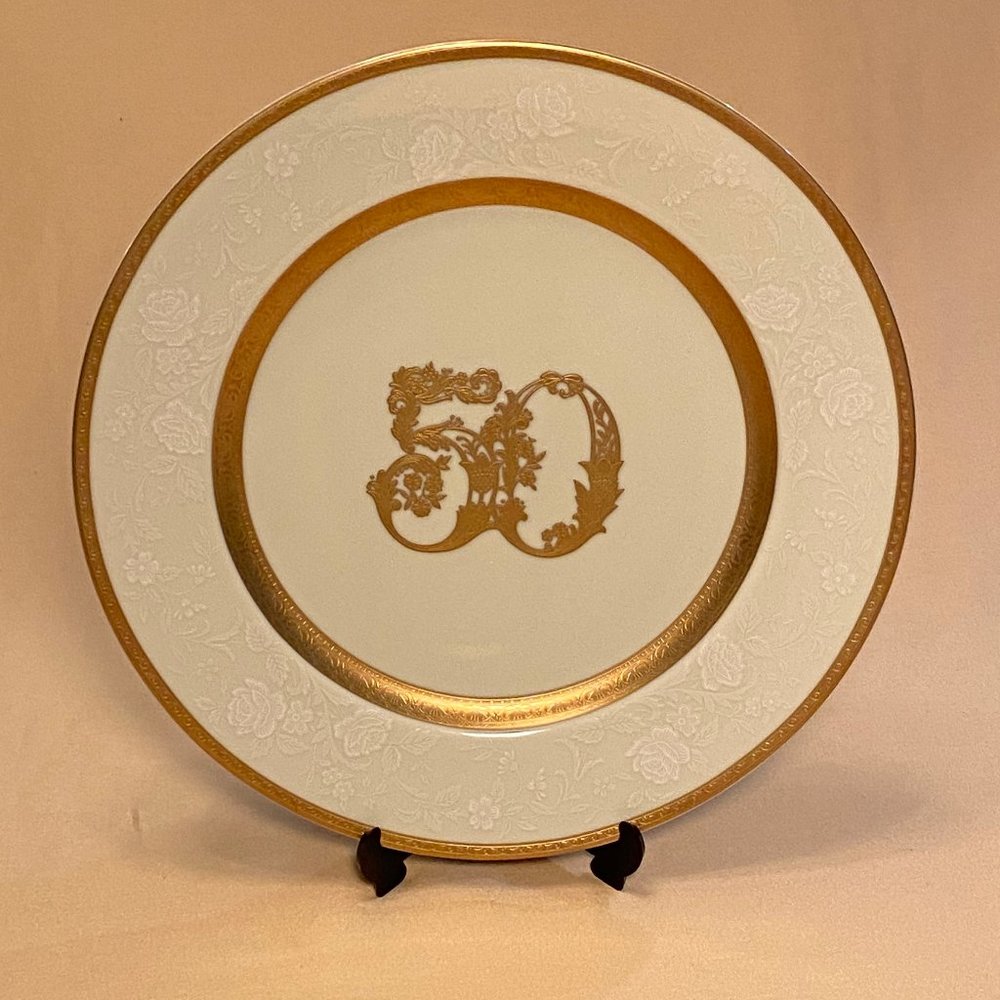 Mikasa 50th Golden Anniversary Lace Plate